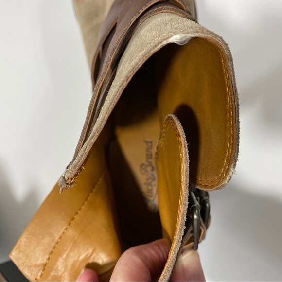 Lucky Brand Elwood Strappy Ankle Boot Brown Size 10 - Picture 11 of 14